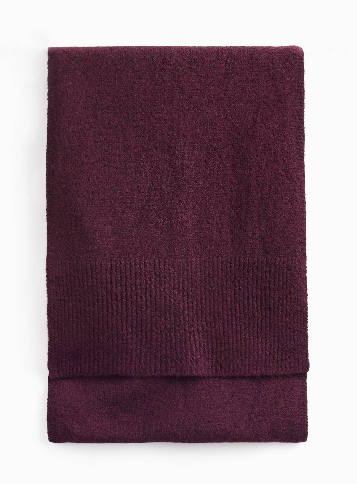 Burgundy Knitted Scarf One Size - Image 2